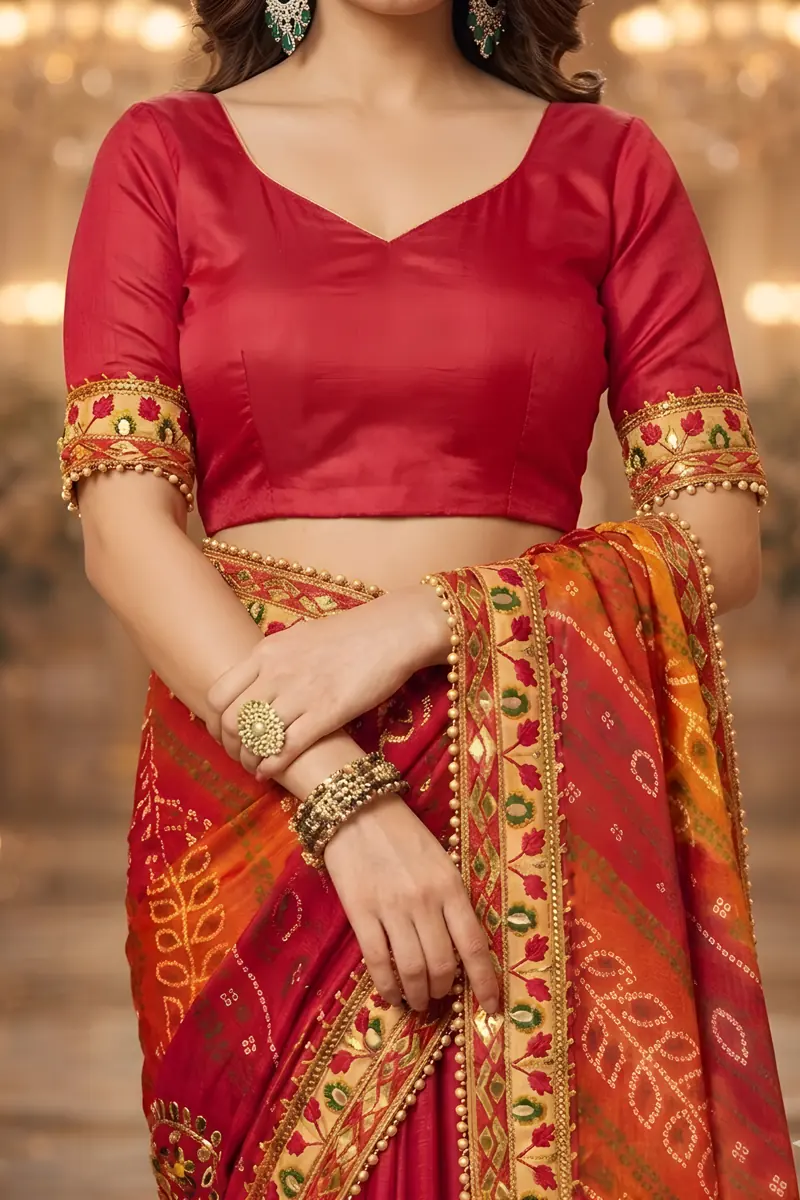 Blouse and border detail